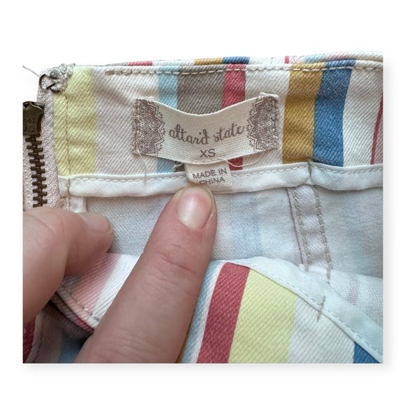 Altar'd State Colorful Striped Mini Skirt - Picture 5 of 6